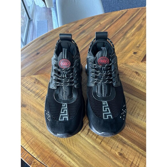 Versace Chain Reaction Sneakers Triple Black EU 45 US 12 Chunky Designer Sneaker main image 10